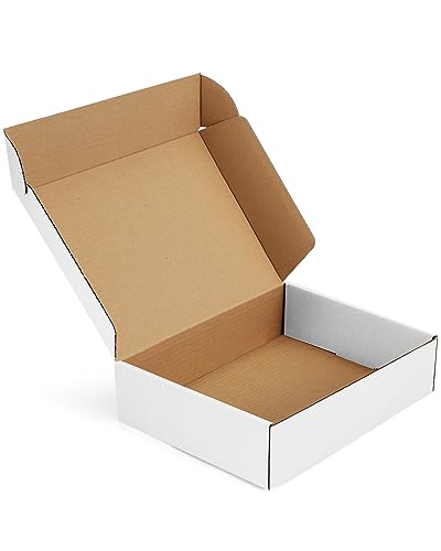 Shipping-Boxes-12x9x3 Inches: 22 Pack-Cardboard-Boxes-for-Packaging, White-Shipping-Boxes-for-Packing-Small-Business, Corrugated Box Mailers for Book Shoes Gift Mailing - color: White, size: 12x9x3 Inches