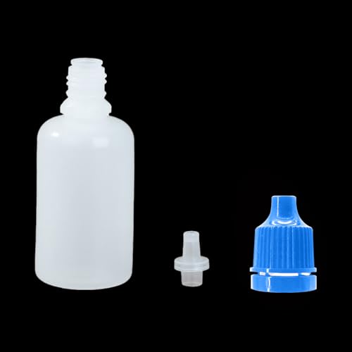 10Pcs 15ml Plastic Dropper Bottles, 0.5oz Small Squeeze Leakproof Dropper Bottle with Childproof Cap and Plug, Reusable Portable Eye Liquid Container for Travel Blue - color: Blue Cap