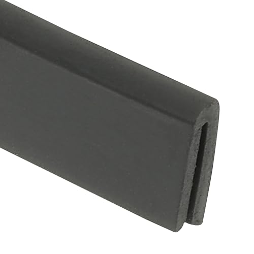 PATIKIL 3/64" Rubber Edge Trim 10 ft Flexible U Channel Flat Bottom - size: 10ft x 0.04" x 0.14" x 0.4"