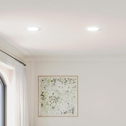 Amico 6 Pack 5/6 inch 5CCT LED Recessed Lighting, Retrofit Can Light, White - size: 6 Inch-White