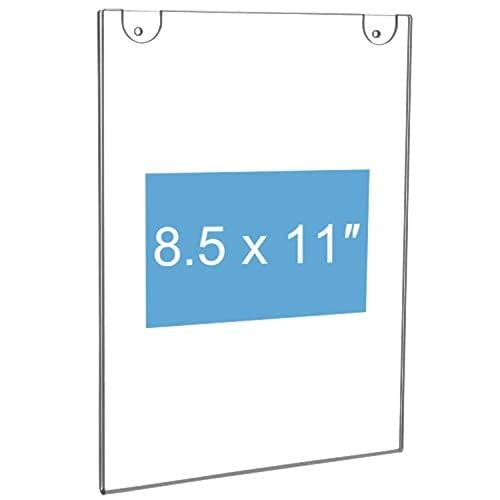NIUBEE Acrylic Sign Holder 8.5 x 11 Clear Plastic Wall Mount Frame 10 Packs