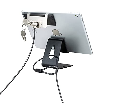 CTA Digital Tablet Security Kiosk Kit with Display Stand and Locking Cable - TAA Compliance - style: Rectangle base