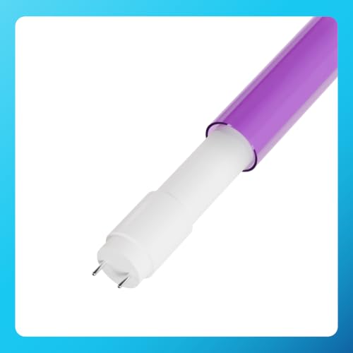 KASTLITE Purple LED T8 Bulb Combo Kit with Safety Sleeve, 4000K, 4-Pack - color: Purple