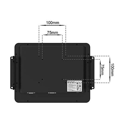 GreenTouch 10.1 inch 10 Points Front Waterproof Industrial Open Frame PCAP Touch Screen LCD Display Monitor 1280x800 Black - size: 10.1 IN