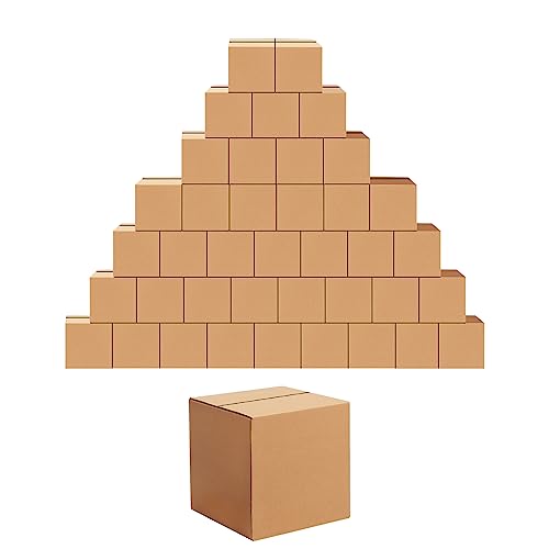 Edenseelake 40 Pack 6x6x6 inches Shipping Boxes Small Cardboard Boxes for Packing, Moving, Mailing, Brown - color: 40 packs（Brown), size: 6x6x6 inch