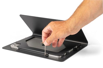 Anti-Theft iPad Kiosk Stand for Desk | Secure Metal Tablet Holder for Business POS & Retail | iPad POS Stand Compatible with 10th Gen. (2022) & 11th Gen. A16 (2025) | Black - size: iPad 10th & 11th Gen (A16) - 10.9"