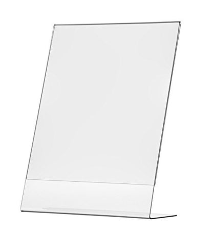 Marketing Holders Sign Holder Display Stand 11 x 14 Table Top Side Loading Slanted Back Large Printed Media Business Signage for Retail Locations Offices and Medical Complexes