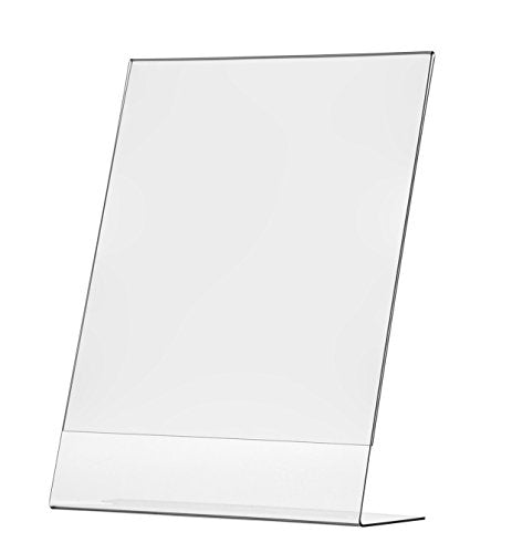 Marketing Holders Sign Holder Display Stand 11 x 14 Table Top Side Loading Slanted Back Large Printed Media Business Signage for Retail Locations Offices and Medical Complexes