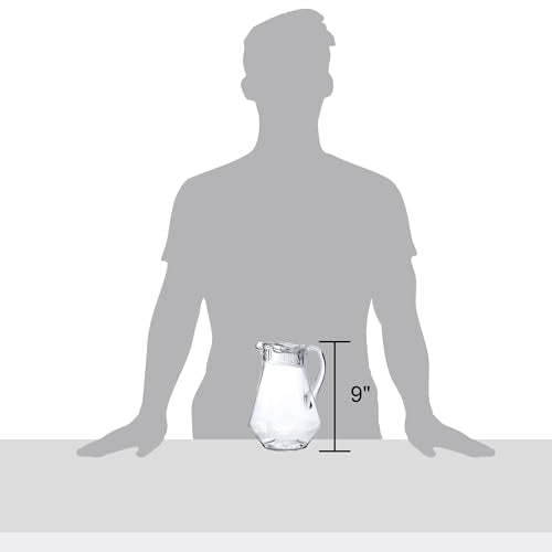 Amazing Abby - Sparkly - Plastic Pitcher (64 oz, 2 Quart), Clear Water Pitcher with Lid, Fridge Jug, BPA-Free, Shatter-Proof, Great for Iced Tea, Sangria, Lemonade, Juice, Milk, and More - style: Sparkly (64 oz)