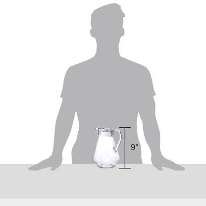 Amazing Abby - Sparkly - Plastic Pitcher (64 oz, 2 Quart), Clear Water Pitcher with Lid, Fridge Jug, BPA-Free, Shatter-Proof, Great for Iced Tea, Sangria, Lemonade, Juice, Milk, and More - style: Sparkly (64 oz)