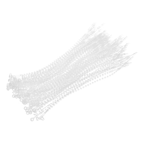 1000 Pcs Beaded Loop Tie Fasteners 5 Inch Snap Lock Pin Transparent - color: Transparent, size: 5 Inch