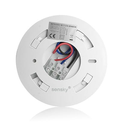 Sensky 360 Degree Ceiling Mount Occupancy Sensor, 110-240V PIR Motion Sensor Switch, High Sensitive Movement Detector Light Switch, Neutral Required(Max Detection Distance: 6 m)