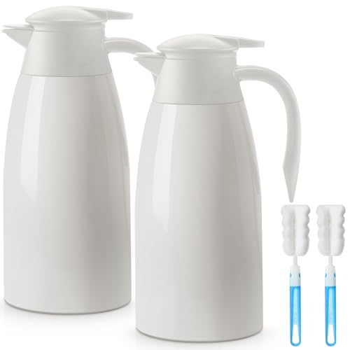 Norme 2 Pcs Thermal Coffee Carafe Creamer, Beige, 51 oz - color: Beige, size: 51 oz