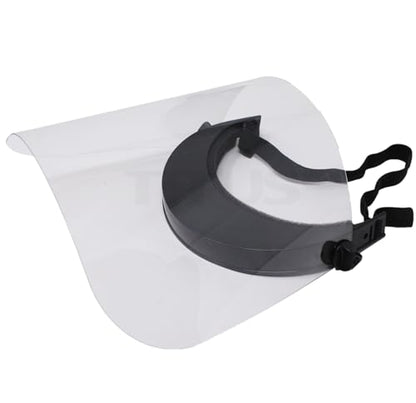 TITUS Safety Face Shield Spray Guard Visor Mask Sanding Grinding Polishing Adjustable ANSI PPE fit over Glasses Protection (2 PACK Black Fixed Face Shield) - style: 2 Pack Black Fixed Face Shield