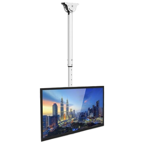 Mount-It! TV Ceiling Mount, 5-Ft Pole, 32-75", 110 lbs