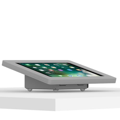 VidaMount Light Grey Enclosure and Fixed Tilted 15° Desk/Surface Mount [Bundle] Compatible with iPad Pro 10.5" & Air 3rd Gen - color: Light Grey, size: iPad Pro 10.5" & Air (3rd Gen)