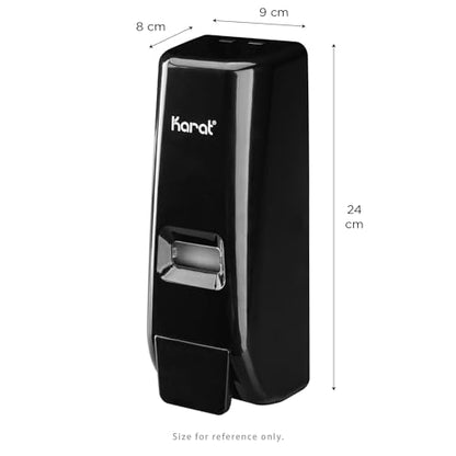 Karat Black Wall Mount/Stand Hand Soap Dispenser - 13.5 oz Refillable Liquid Soap Dispenser for Bathroom, Commercial Use-Compatible - 1 Unit, JSD-HSL01B
