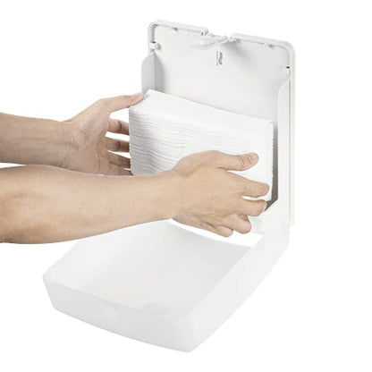 EZbrnd Wall Mount SLIMFOLD Hand Towel Dispenser for Kitchen/Washroom/Office/RV/Airbnb, Pearl White, 3210-EZ - color: Wall Mount White