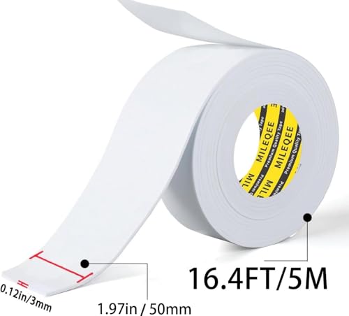 Single-Sided Foam Tape EVA White,2Pack x 2in x 16.4FT - color: White, size: 2Pack, Each 2 Inch x 16.4 FT