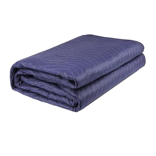 1 Pack Moving Blankets Heavy Duty 80"x72" Quilted Packing Blankets for Moving Furniture Padded Shipping Furniture Mover Blue - size: 1pack