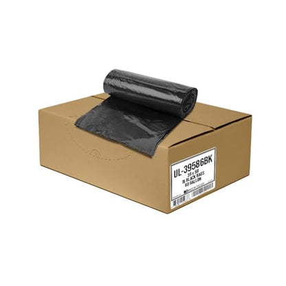 Ultrasac 55-60 Gallon Black Ultra Heavy Duty Trash Bags - 15 Count, 6.0 Mil