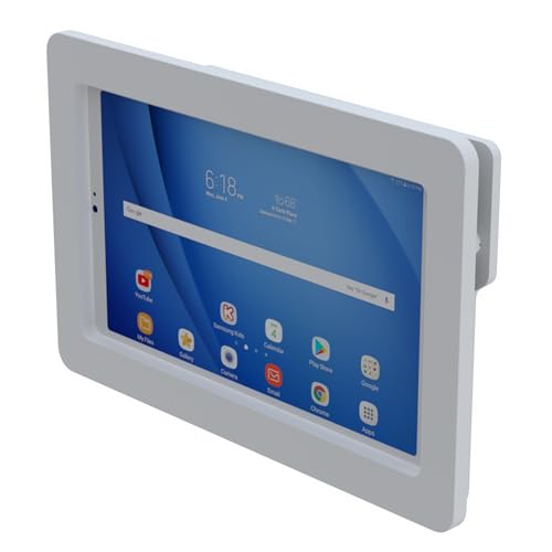 Anti-Theft Acrylic Case for Lenovo TAB Tablet with 360 Rotate 180 Swivel Metal Desktop Stand & 90-Degree USB C Cable (White, M8 Gen 4) - color: White, size: M8 Gen 4