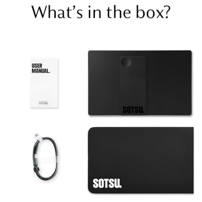 SOTSU FlipAction Go 14" Premium Portable Monitor | Full HD 1080p | 400 Nits | 100% sRGB | Robust yet Lightweight | Pivoting Landscape & Portrait Display | Tempered Glass Cover | USB-C & Mini HDMI | 5W - color: Stealth Black