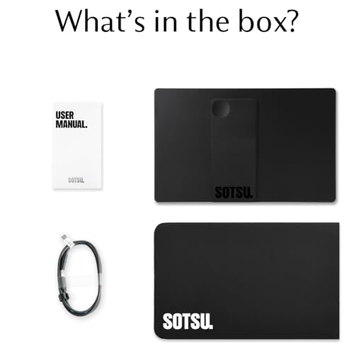 SOTSU FlipAction Go 14" Premium Portable Monitor | Full HD 1080p | 400 Nits | 100% sRGB | Robust yet Lightweight | Pivoting Landscape & Portrait Display | Tempered Glass Cover | USB-C & Mini HDMI | 5W - color: Stealth Black