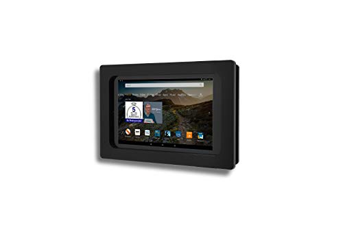 Security Anti-Theft Acrylic VESA Enclosure for Amazon Tablet with Free Wall Mount Kit (Black, Fire HD 6) - color: Black, size: HD 6