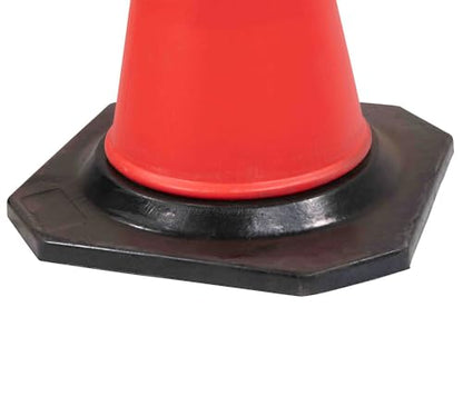 8 Pack Traffic Cones 28 Inch with Reflective Collars & Solid Black Weighted Base - PVC Orange Construction Cones - Stacklable Safety Cones for Parking Lot Driveway Road Traffic - size: 8 - Pack