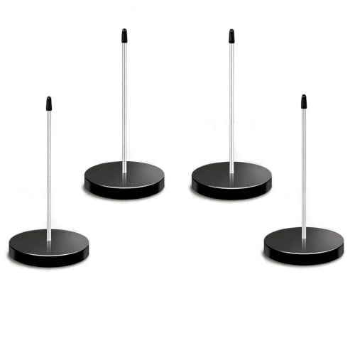 4Pcs Desk Receipt Holder,Bill Fork Ticket Spike,Restaurant Memo Holder - color: Black