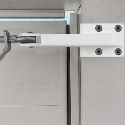 Nuanchu 2 Pack Screen Door Closer Bracket Storm Jamb Plastic Mount, White - color: White