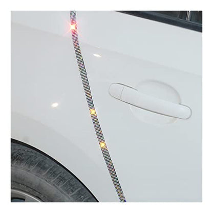 4 Pack 35.4 Inch Rhinestone Door Edge Guard Strips, Multicolor - color: MultiColour