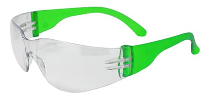 BISON LIFE Clear/Green Safety Glasses for Men & Women, ANSI Z87.1, 12 Pack - color: Clear/Green