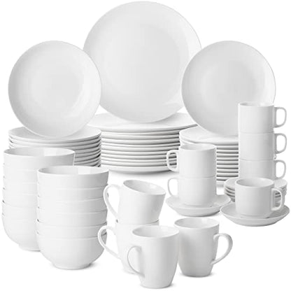 BTaT- White Dinner Plates, 10.5 inch, Set of 12, Restaurant Dishes, White Porcelain Dinner Plates - color: White, size: 10.5 inch, Set of 12