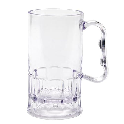 G.E.T. Shatter-Resistant Plastic Beer Mug/Stein, 10 Ounce, BPA Free, 0082-1-SAN-CL-EC (Set of 4) , C/lear - size: 10 Ounce, style: Set of 4