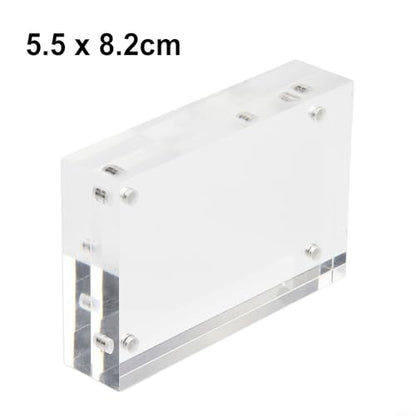 Acrylic Sign Holder, Poster Double-Sided Display Stand For Countertops, Acrylic Stands For Display In Offices, Restaurants, And Events(5.5 x 8.2cm) - size: 5.5 x 8.2cm