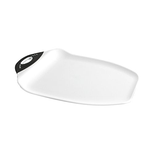 Dexas Chop & Scoop Cutting Board, 9.5 x 13 Inch, White and Black, BPA-Free Dishwasher Safe Kitchen Prep Board with Handle - color: White, size: 13"L x 9.5"W