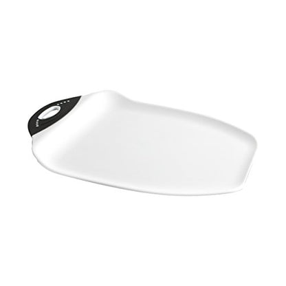 Dexas Chop & Scoop Cutting Board, 9.5 x 13 Inch, White and Black, BPA-Free Dishwasher Safe Kitchen Prep Board with Handle - color: White, size: 13"L x 9.5"W
