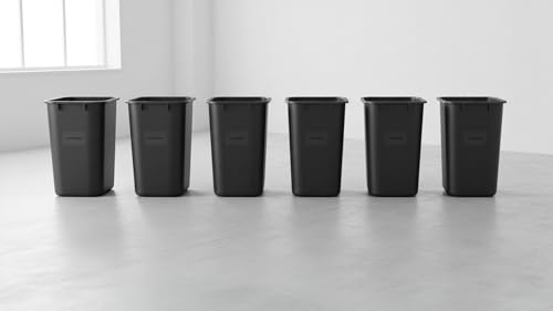COASTWIDE Professional Indoor Trash Can, 3.5 Gal, Black, 6-Pack - color: Black, size: 3.5 Gal., style: 6 Pack
