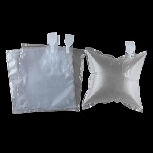 100 Pack with Hand Pump AIR PAKPRO 9.8"X9.8" Clear Plastic Inflatable Air Packaging Bags Air Pillows Air Cushions Buffer Bags Void Fill Cushioning for Shipping and Packaging