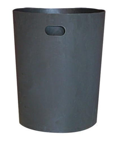 Commercial Trash Can Swing Top Lid - Outdoor Garbage Can - color: Black, size: 42 Gallon Slatted Round