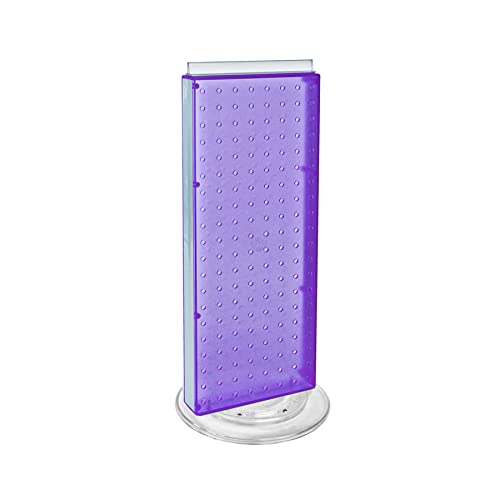 Azar 700508-PUR 8-Inch W by 20-Inch H Revolving Purple Pegboard Counter Unit, Purple - color: Purple, style: Pegboard Only