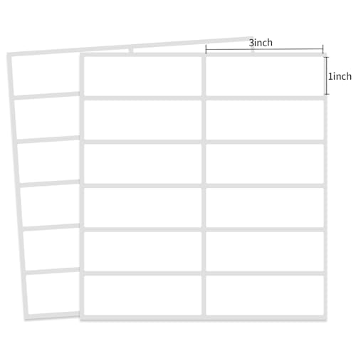 Multi-Use Removable Labels, 1"x 3", 300 PCS Blank Labels Total,Water/Oil/Tear Resistant/Ink Won't Smudge No Residue - size: 1×3 inch