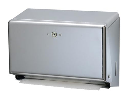 Carlisle FoodService Products T1950XC Mini C-Fold/Multifold Commercial Towel Dispenser, 250 Multifold / 150 C-Fold Towel Capacity, Chrome - color: Chrome, style: 250 Multifold/150 C-Fold