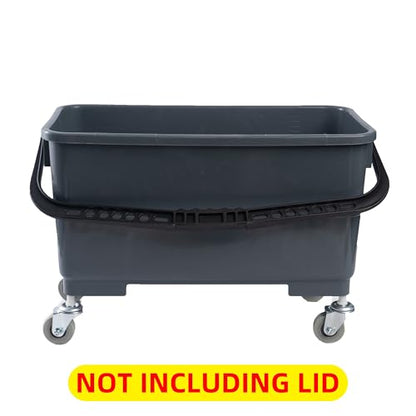 Matthew Cleaning Microfiber Finish Bucket with Sieve,Press Wring Mop Bucket for Microfiber Flat Mops, Mop Bucket with Non-Marking Casters Wheels Gary - color: 25 Quarts Bucket(gray)