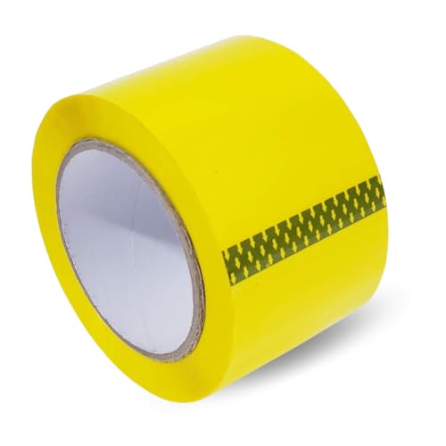 Heavy Duty Packaging Color Tape for Shipping,Packing and Moving 3" Wide x 2.0 Mil Thick -110 Yrd Roll -Acrylic Adhesive Tape for Box Sealing. (1 Roll, Yellow, 3" Wide x 110 yds) - color: Yellow, size: 3" wide x 110 yds