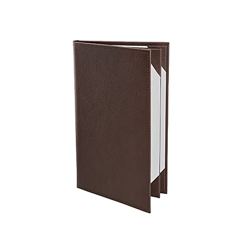Menu Covers Made of Premium Faux Leather (10-Pack) - 8.5" X 14" (Brown, 4 Views) - color: Brown, size: 4 Views
