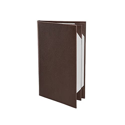 Menu Covers Made of Premium Faux Leather (10-Pack) - 8.5" X 14" (Brown, 4 Views) - color: Brown, size: 4 Views