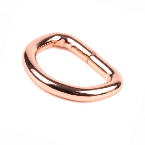 Country Brook Design - Welded D-Rings (3/4 Inch) - color: Rose Gold, size: 25 (Pack of 1)